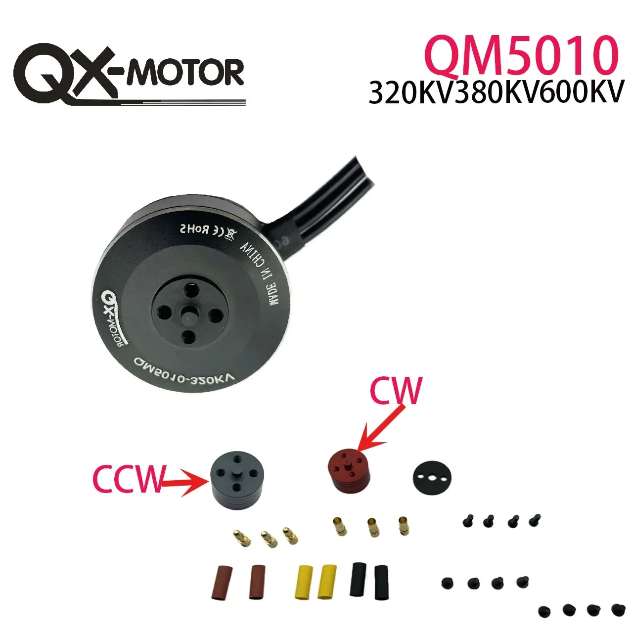 QX-Motor QM5010 (4110)- 320KV 380KV 600KV CW/CCW with 40A 6s ESC for  RC Multicopters Drone 550 650 850 Motor Parts