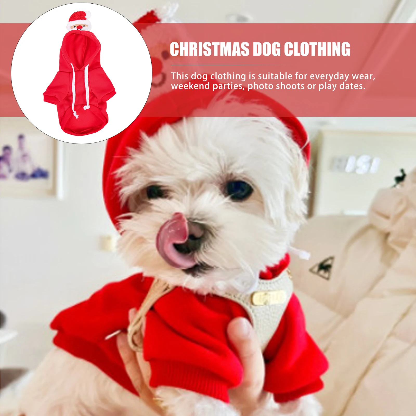 

Pet Sweater Christmas Costumes Dogs Clothes Sports Jumpsuit Polyester for Small