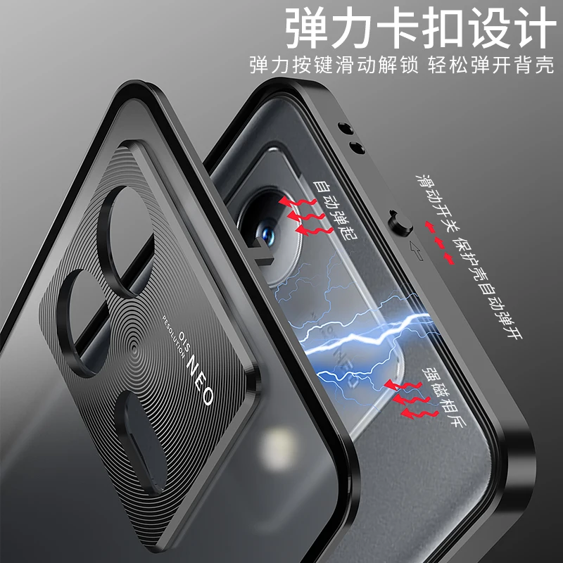 Aluminium Alloy Metal Frame Bumper for VIVO IQOO NEO 8 Pro Case Matte Acrylic Back Cover Camera Lens Protector Case Funda
