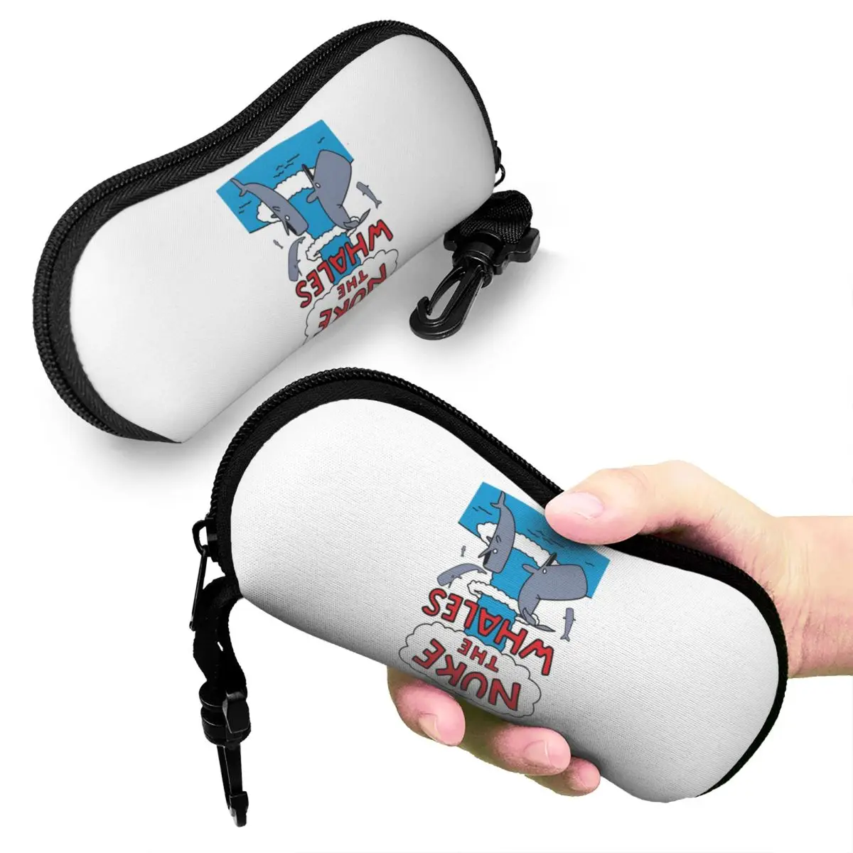 

Nuke The Whales Shell Glasses Case Protector Sunglasses Box Women Men Soft Eyeglass Bag Pouch