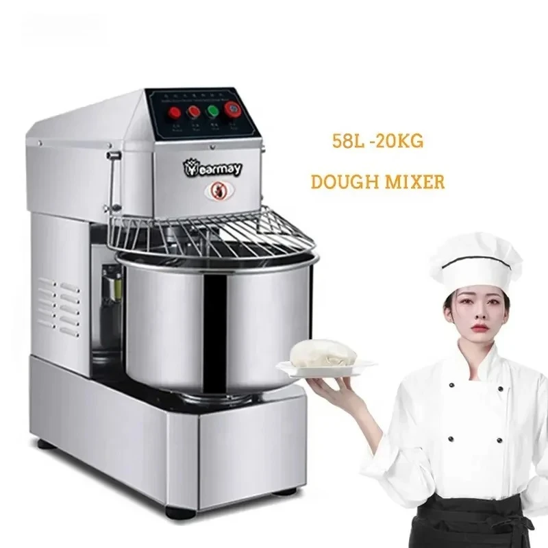 Máquina mezcladora de masa de 50 litros a la venta con excelente servicio, máquina mezcladora de masa en espiral para panadería, tazón de 20Kg y 50 litros