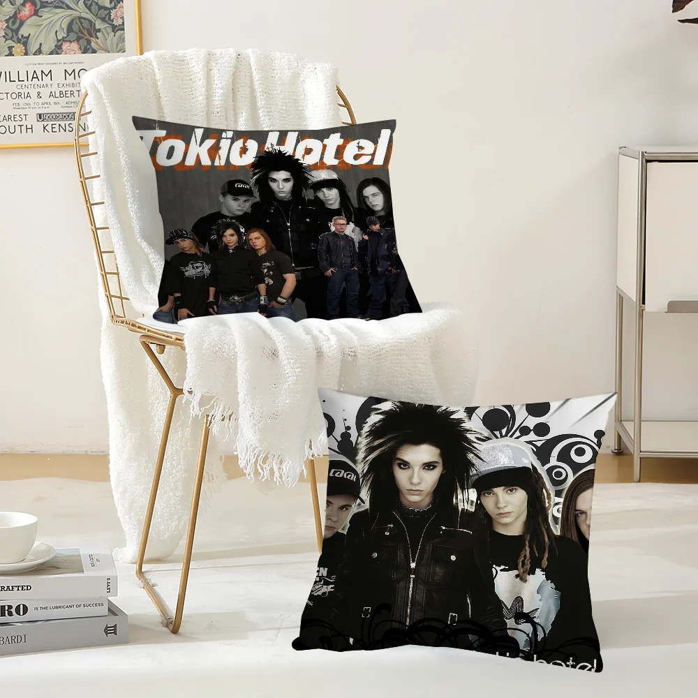 

Red rock band T-Tokios H-Hotel Pillow Case Office Cushions Suitable For Sofa Car Bedroom Decorative Cushion Cover