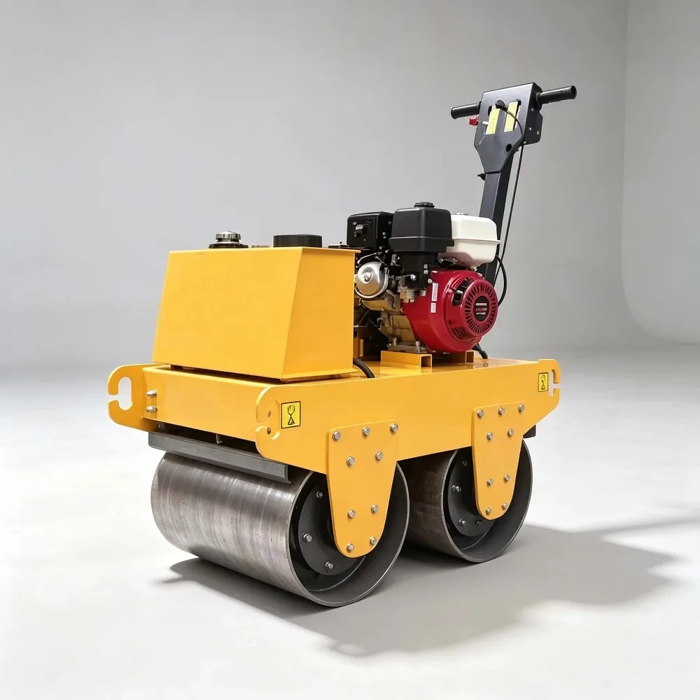 DR600A 45 0kg Walk-Behind Double Drum Vibratory Road Roller 600mm Width 20kN*2 GX270 Engine