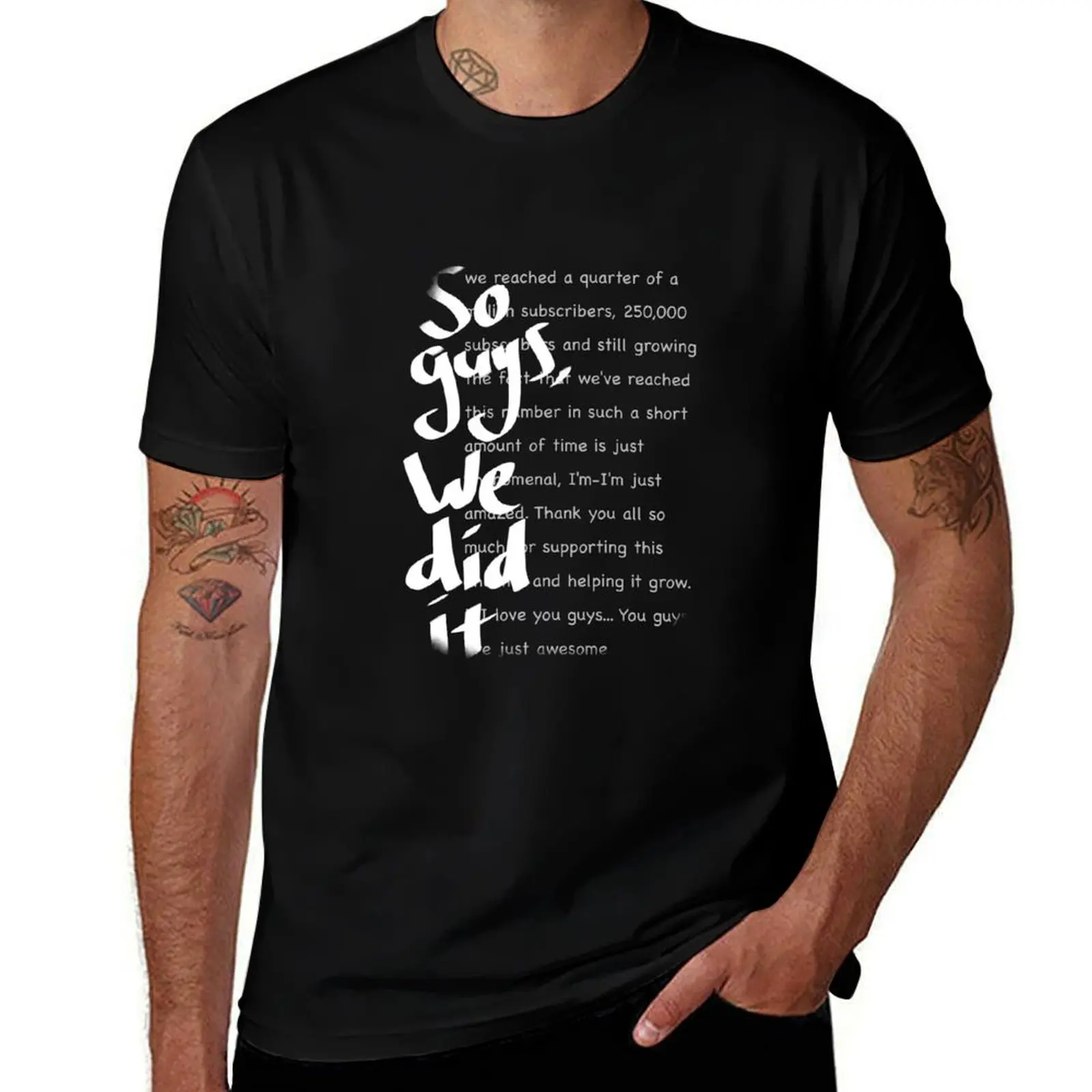 So guys we did it T-Shirt Casual Fashion Short Sleeve Cotton T-Shirt