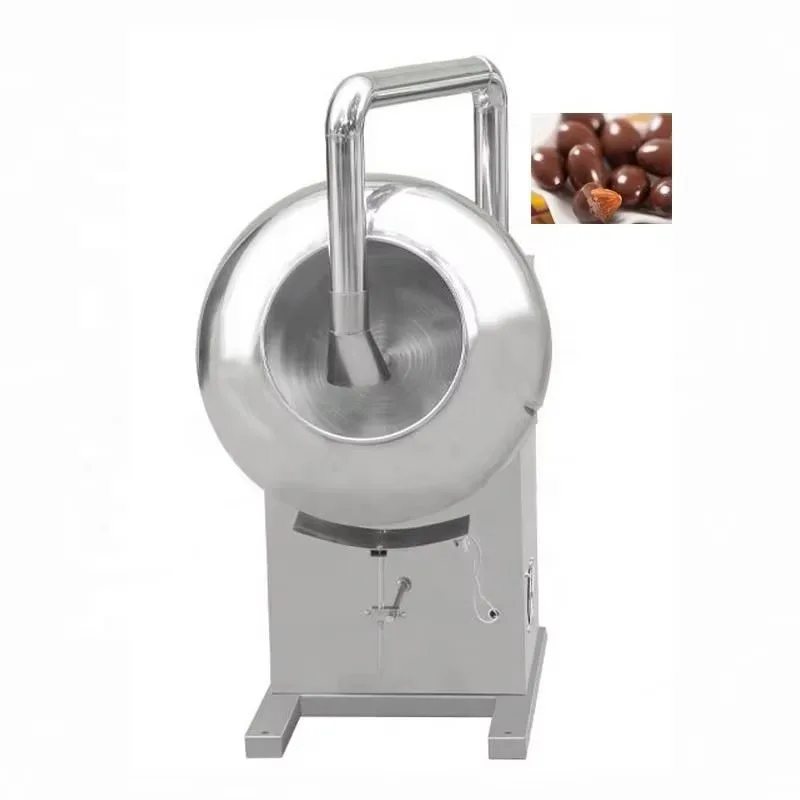 

Industrial Sale Commercial Automatic Sugar Coated Gummy Bear Candy Coating Chocolate Small Peanut Burger Coating Machine