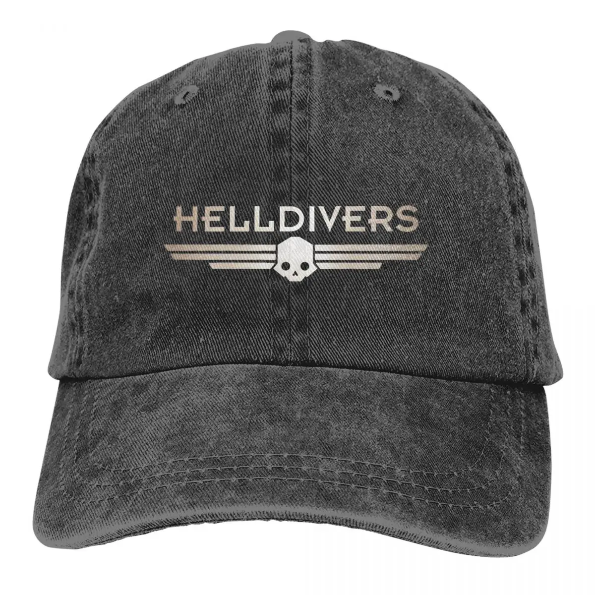 

Helldivers Logo Premium Baseball Caps Vintage Distressed Cotton Video Game Skull Headwear Men Women Outdoor Workouts Hats Cap