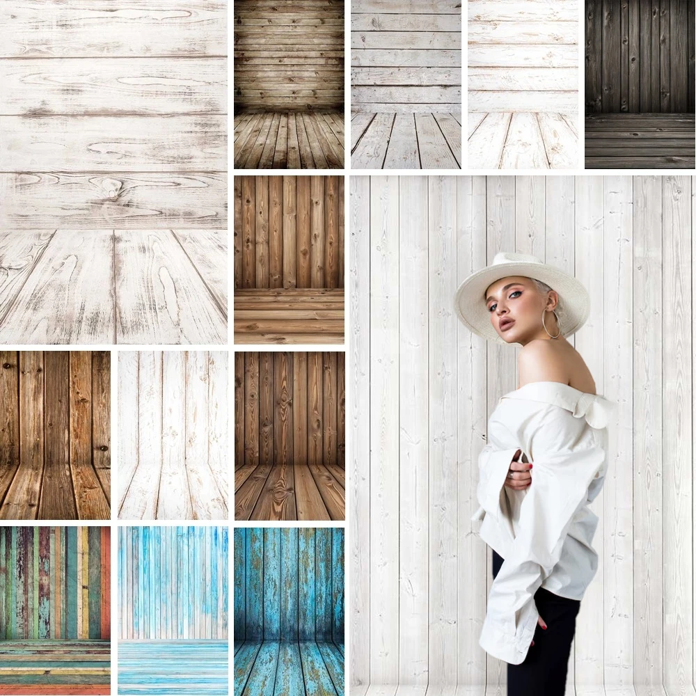 

MOON.QG Wooden Board Backgrounds for Photographs Wallpaper Backdrop Newborn Baby Birthday Props Party Decoration Photo Studio