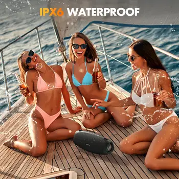 W-KING 70W vodotěsný přenosný hlasitý Bluetooth reproduktor, bezdrátový venkovní boombox subwoofer, trojité pasivní zářiče - hluboké basy 10 nejlepší prodej objem Gigaworks T3 - №9