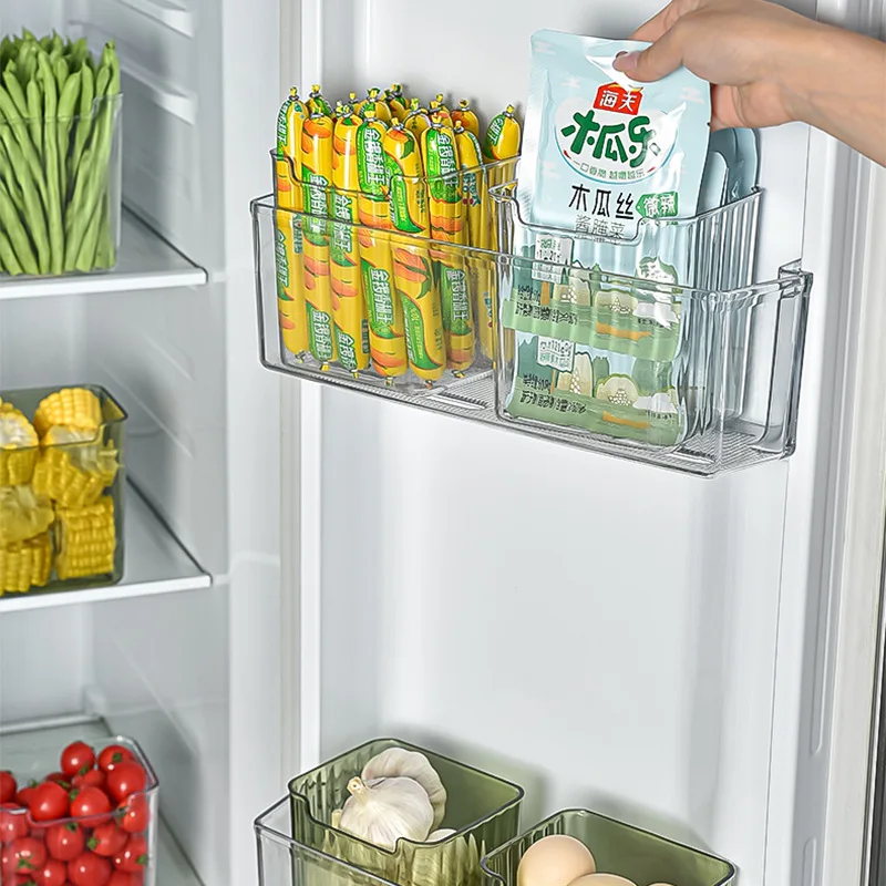 Kitchen Refrigerator Storage Organizer Box Fridge Side Door Storage Container Fresh Food Holder Food Storage Kitchen Accessories