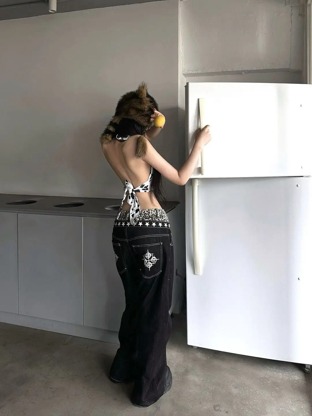 Scimitar Pants Womens High Quality Woman Cargo Style Fall Corduroy Oversized Outdoors Wide-Legged Plaid Patchwork Artistic Spicy