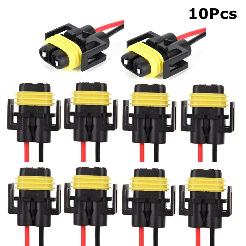 2/10Pcs H8/H9/H11 Wiring Harness Socket Car Wire Connector Cable Plug Adapter for Foglight Head Light Lamp Bulb Light