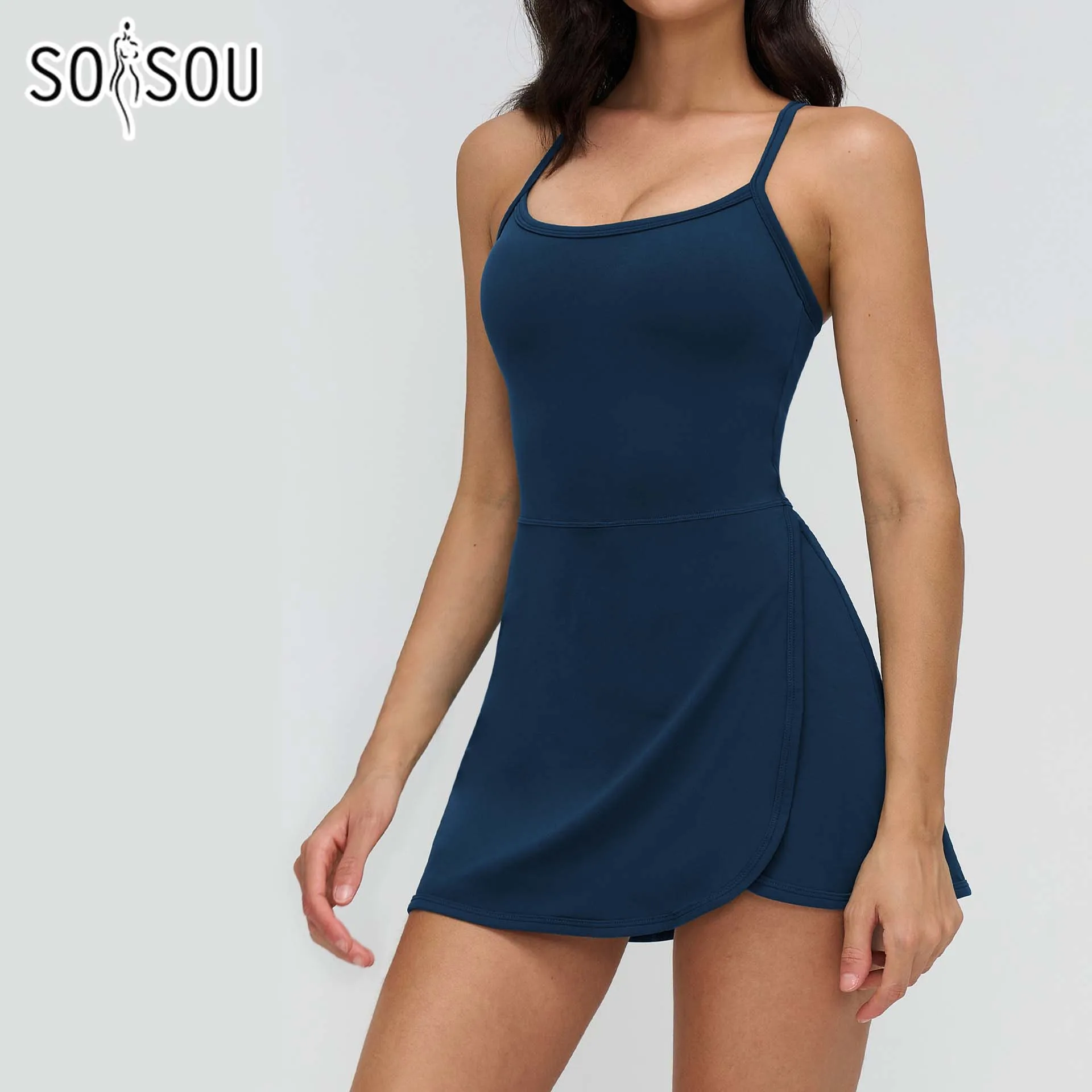 

SOISOU нейлоновый спортивный боди для йоги, женский спортивный костюм, комплект для тренажерного зала и фитнеса, женские ремни на бретельках, дышащая спортивная одежда, женская одежда, 5 цветов