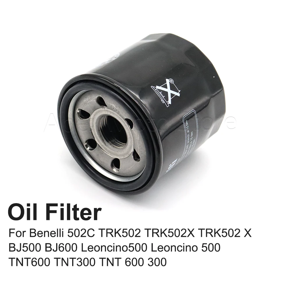

Motorcycle Oil Filter For Benelli 502C TRK502 TRK502X TRK502 X BJ500 BJ600 Leoncino500 Leoncino 500 TNT600 TNT300 TNT 600 300