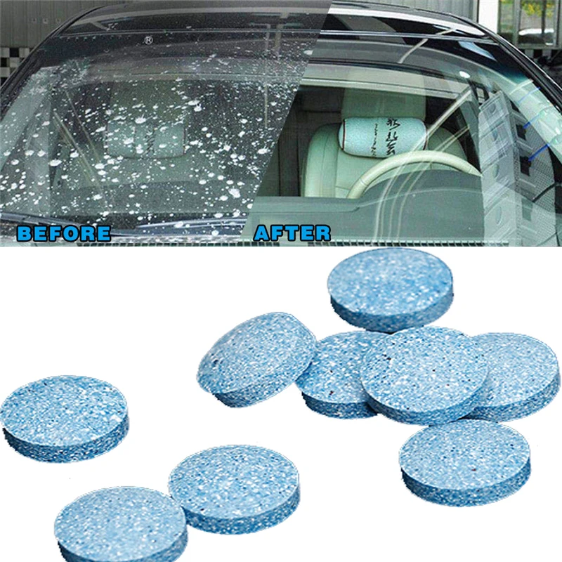 10PCS/Pack(1PCS=4L Water)Car Solid Wiper Fine Seminoma Wiper Auto Window Cleaning Effervescent tablet Windshield Glass Cleaner