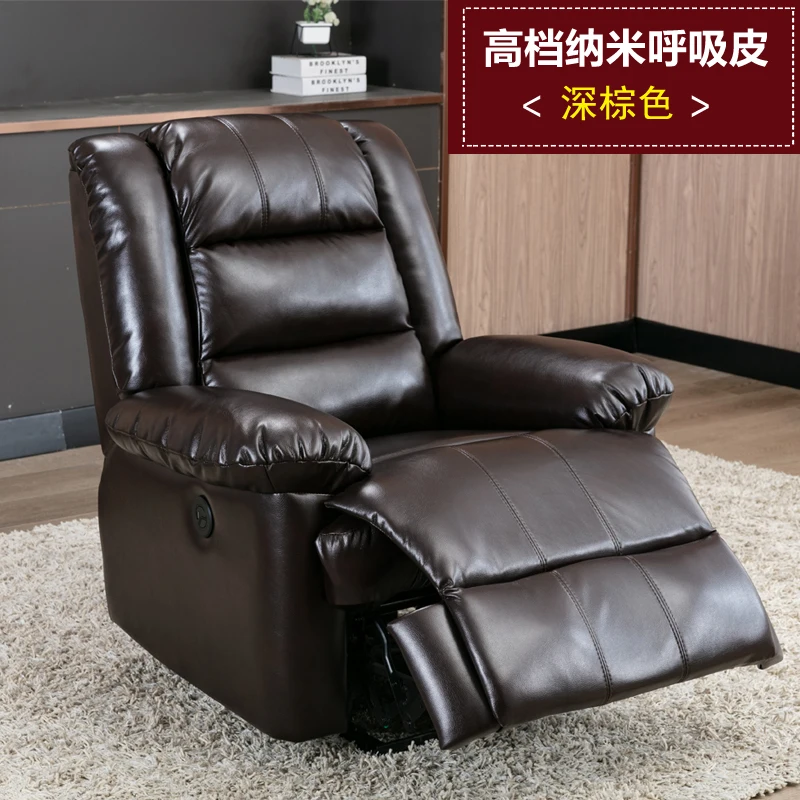 ห้องนั่งเล่น sofa recliner ไฟฟ้าทำจากหนังโซฟาสำหรับคนขี้เกียจนวดแบบทันสมัยหรูหราเฟอร์นิเจอร์ห้องนั่งเล่นจาก divani da Soggiorno