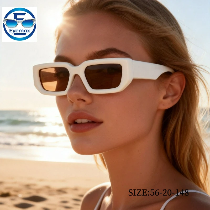 Vintage Small Square Sunglasses for Women Men Y2K Fashion UV400 Protection Rectangle Shades Beach Driving Eyewear Size 56-20-149