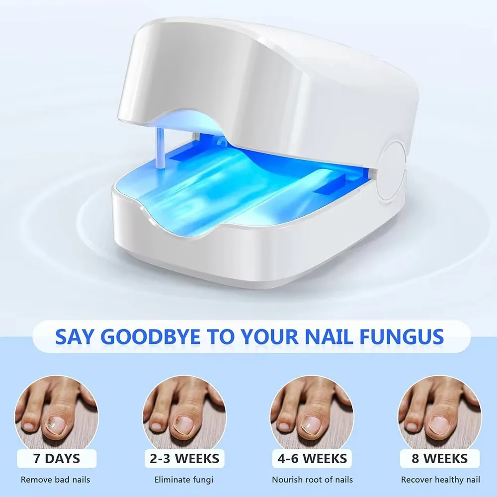 Nail Fungus Treatment Nail Assist Tool Cleaning Onychomycosis 910nm Infrared Ligh LED Laser Device USB Charge 470nm Blue Light