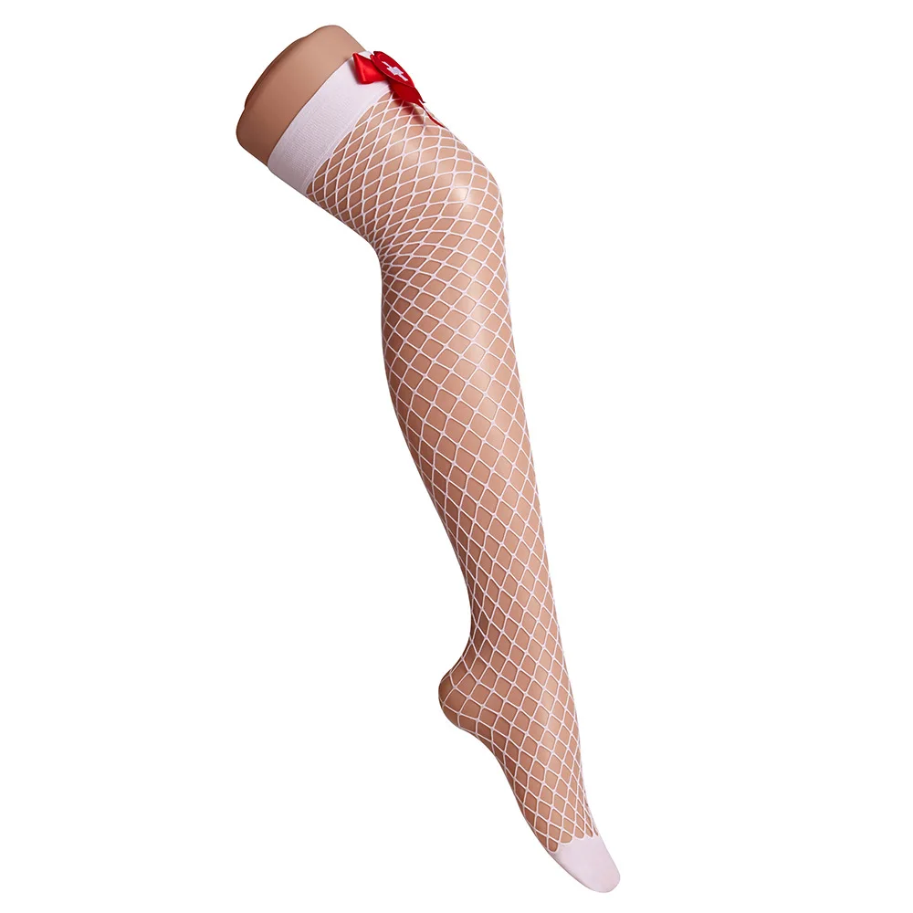 Halloween Rollenspel Accessoires Vrouwen Witte Dij Highs Sexy Verpleegsters Kousen
