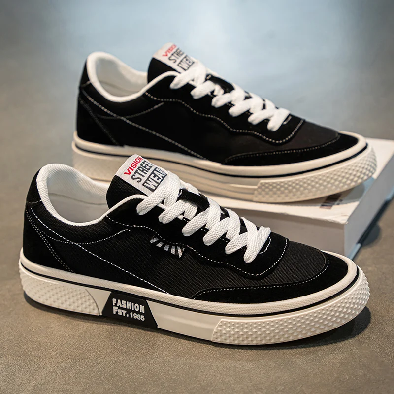 Men's Canvas Shoes Breathable Anti-slip Casual Korean Style All-Match Sports Shoes Large Size Trendy Soft Bottom Cloth Shoes
