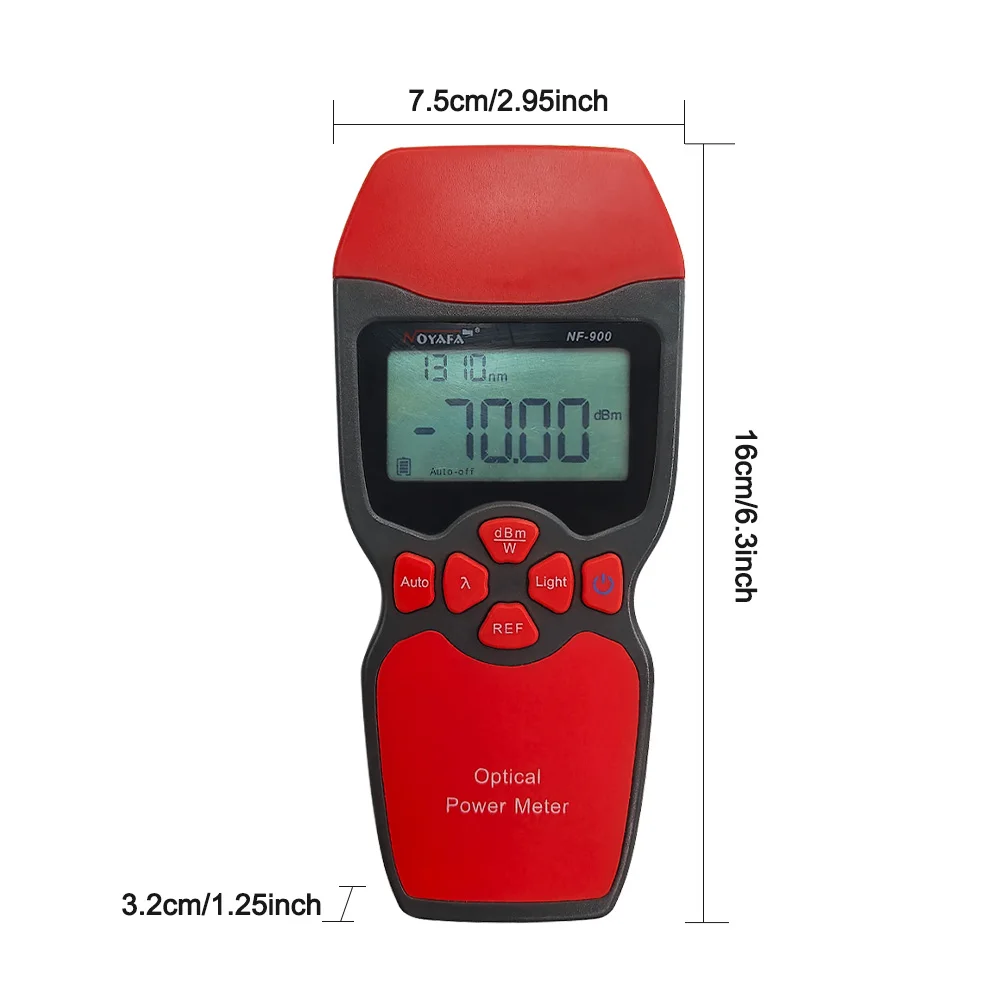 NOYAFA NF-900C Fiber Optical Power Meter Cable Tester light source LCD Digital Display