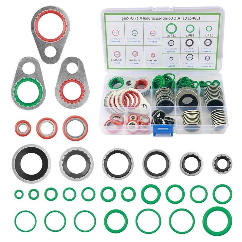 Y17A AC O Ring Kit Contains 30 Sizes,A/C O Ring Assortment Kit