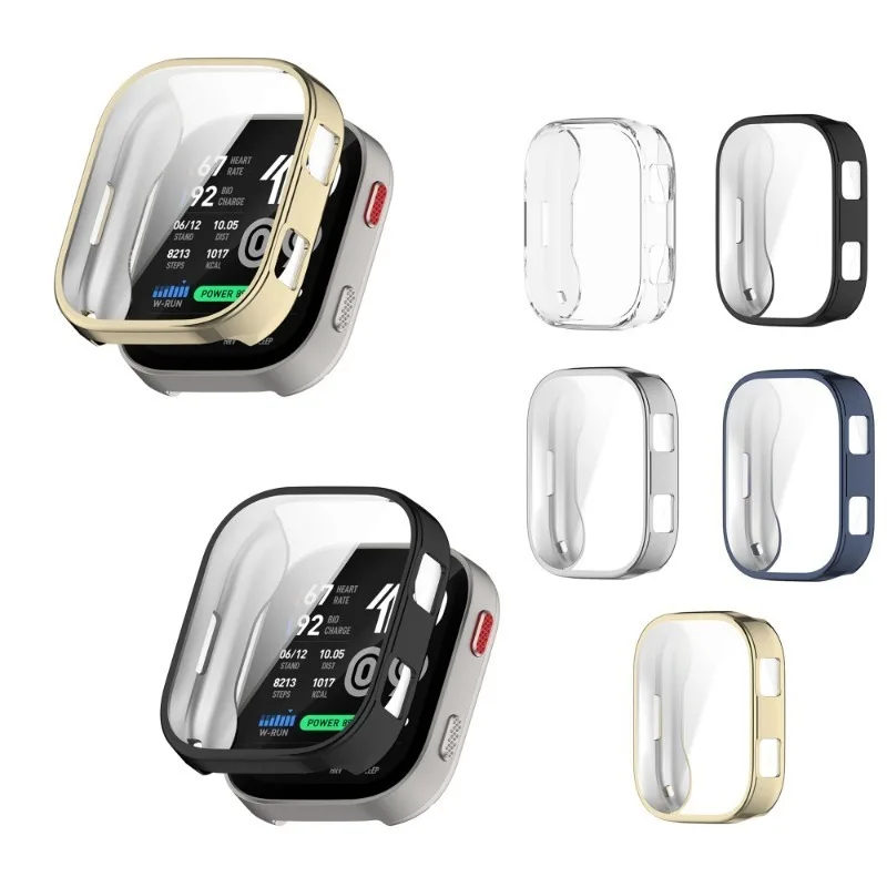 Full coverage screen protective case For Huami Amazfit Bip Max A2568 Soft Electroplating TPU CaseSmartWatch