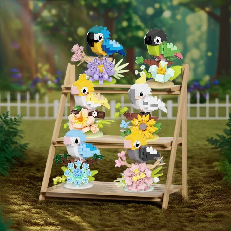 

SEMBO Simulation Cockatiel Building Blocks Children's Educational Assembly Little Sun Parrot Trendy Toy Creative Model Gift
