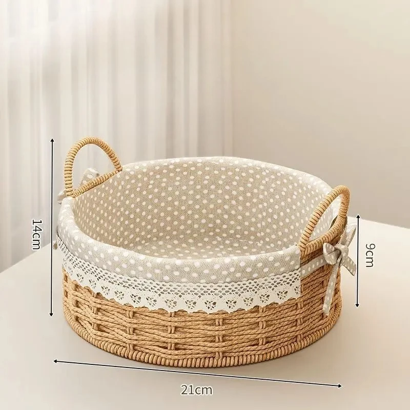 

Rattan Key Storage Organizer Basket Entryway Woven Remote Control Storage Box Wallet Organizer Desk Storage Living Room