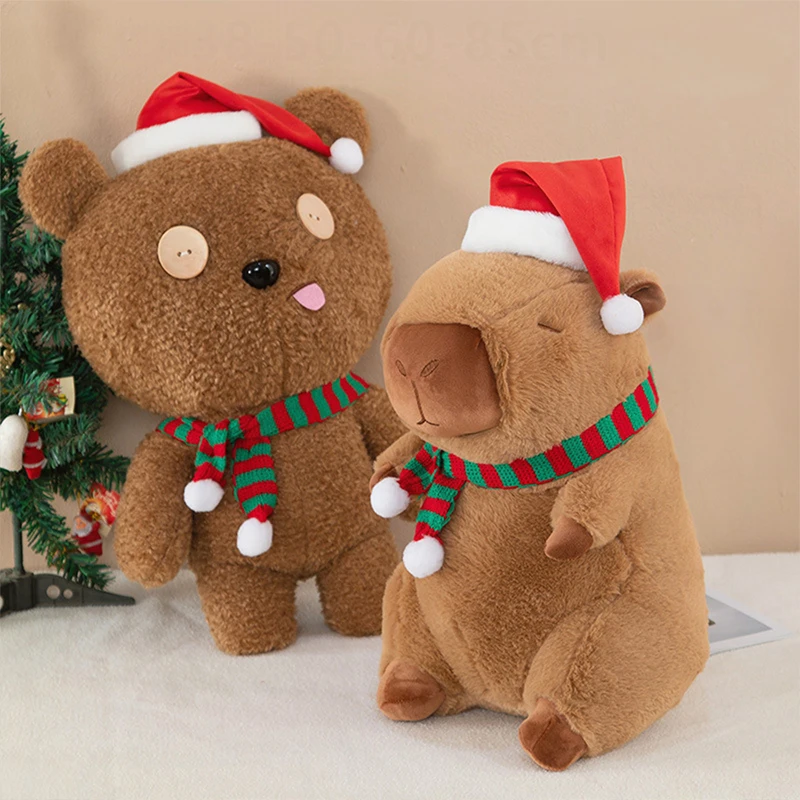 

Kawaii Capybara Christmas Bear Timi Teddy Plush Toy Stuffed Doll for Kids Birthday Xmas Gift Cute Cuddly Animal Soft Toy