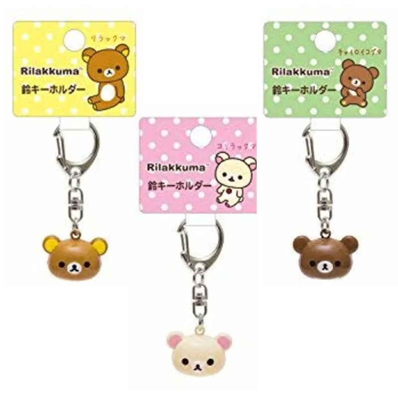 

Милый Rilakkuma Korilakkuma Kiiroitori Chairoikoguma Медведь-талисман Мини-колокольчик Брелок для ключей Кольцо Брелок для ключей Детские игрушки Подарки
