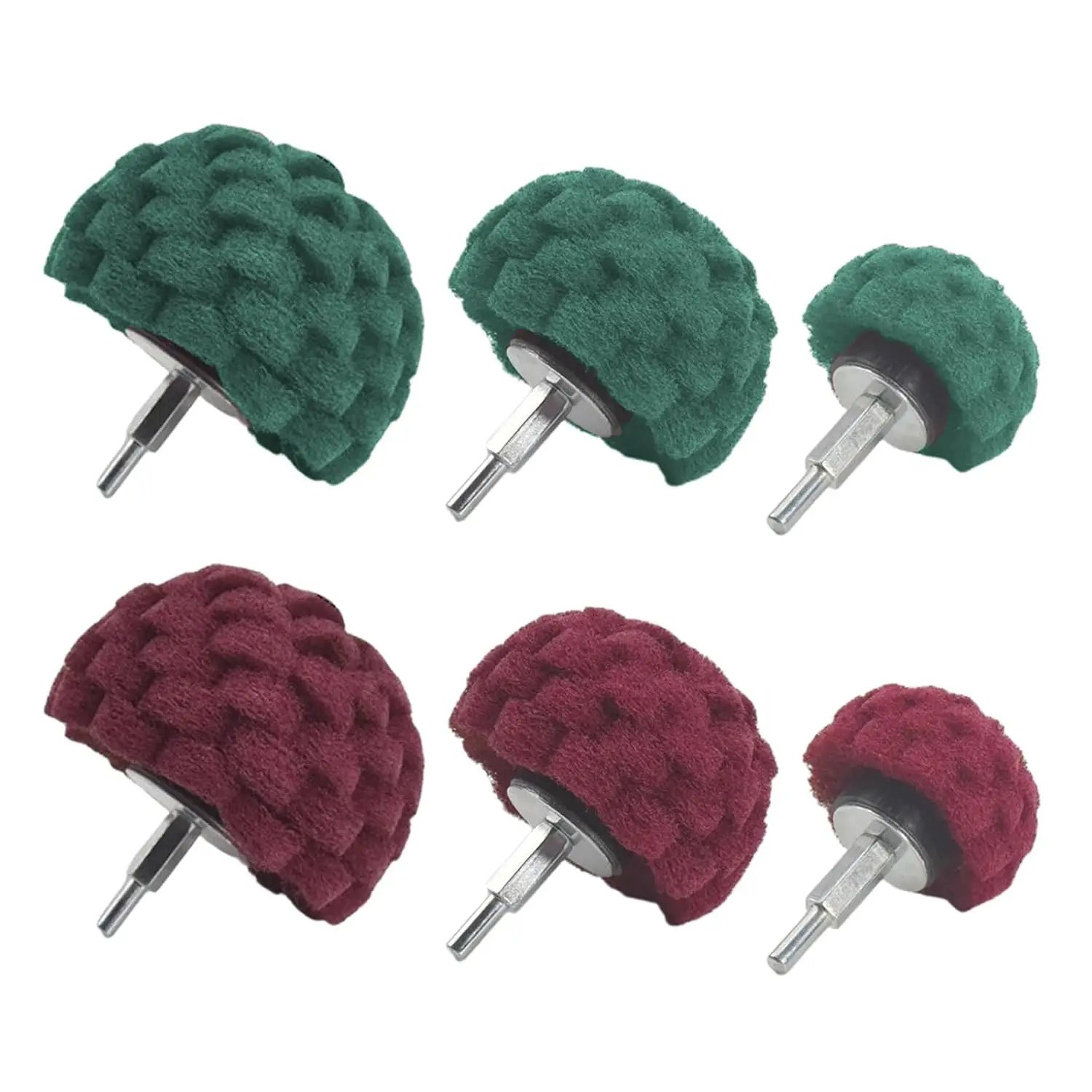 

6Pcs Scouring Pads Non Woven Abrasive Drill Cleaning Kit, Abrasive Buffing Polishing Wheel Drill Attachment Set