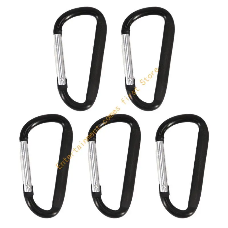 5lots Multipurpose Alloys Carabiner Holder Hanging Buckles Travel Carabiner for Outdoor Gears and Management 55KD