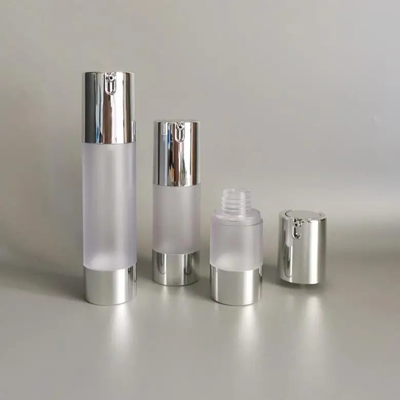 زجاجة موزع مضخة فارغة بدون هواء ، حاوية كريم غسول قابلة لإعادة الملء ، زجاجات مصنفرة للسفر ، ni49 ، 15 ، 30 ، 50 ، #1