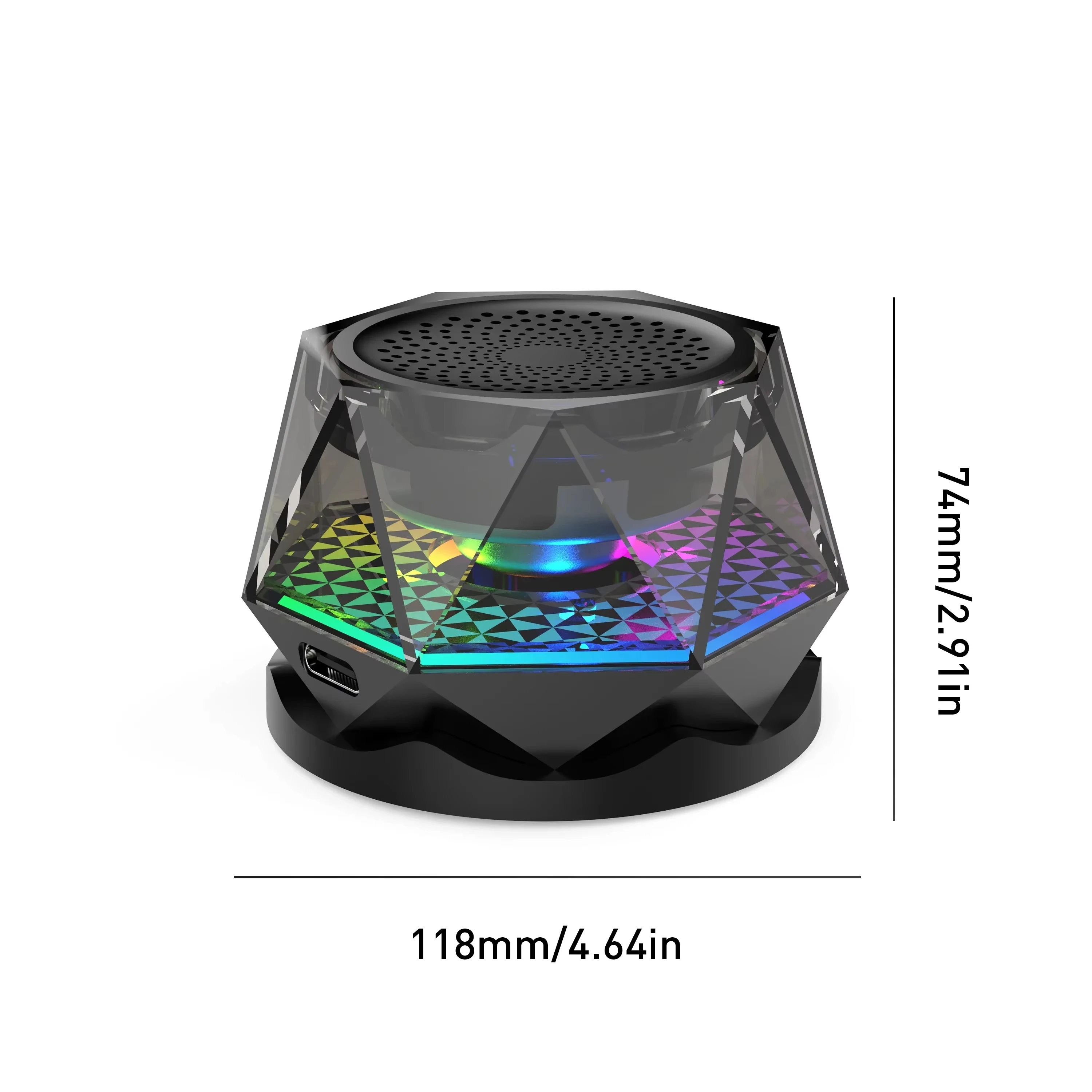 Bluetooth Audio Speaker Small G300 Steel Cannon Mini Portable Outdoor Creative Magnetic RGB Cool Light Mobile Phone Holder