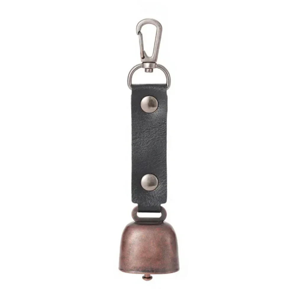 Outdoor Bell Bear Convenient Cowbell For Camping Metal PU+Metal Pendant Small Snap Button Design Practical Use