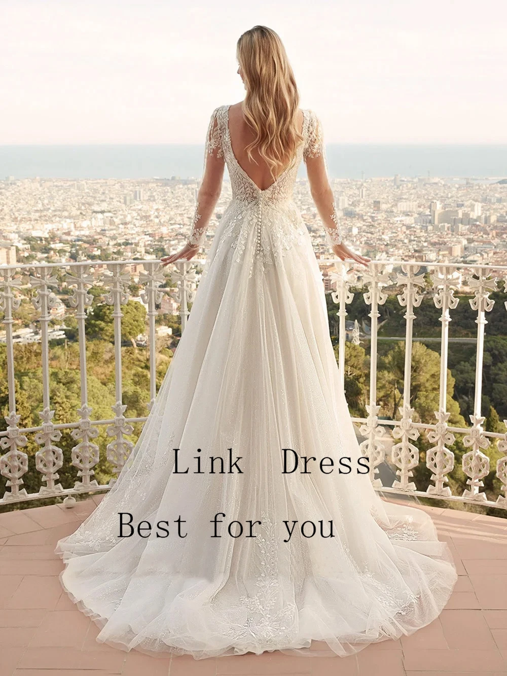 Elegant V Neck Wedding Dresses for Ladies Full Sleeve Bridal Gowns with Lace Exquisite Soft Tulle Vestidos De Novia 2026 Summer