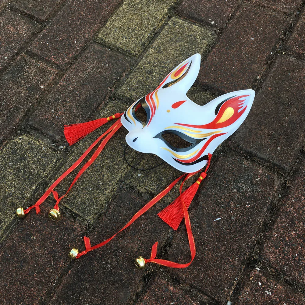 Klein Konijntje Kitsune Masker Voor Kinderen En Slank Volwassen Gezicht, Kerst Kawaii Konijn Cosplay Accessoire Voor Traditionele Kimono Kostuum