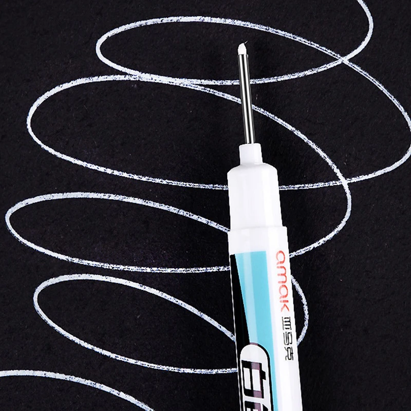 1Pc White Long Head Marker Pens Bathroom Woodworking Decoration 20mm Oily White Deep Hole Marker Pen