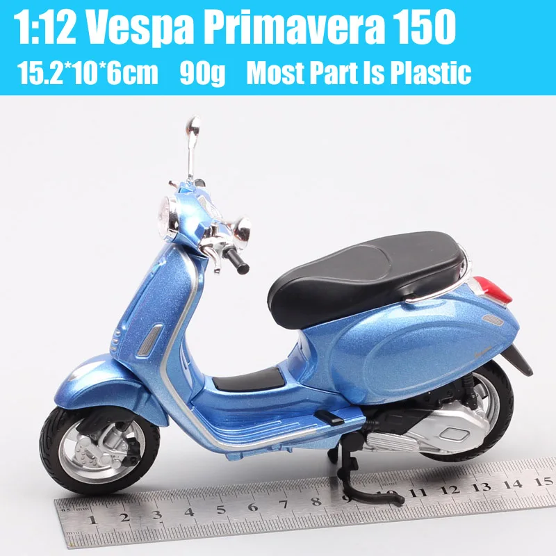 Children\'s 1/12 Maisto Pi­ag­gio vespa Primavera 150 scooter toy Motorcycle scales diecast model touring bike thumbnails vehicle