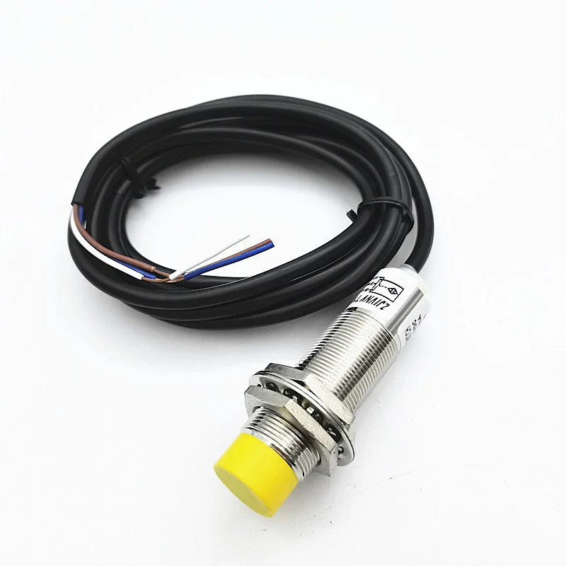 

cylinder non-flush type metal proximity switch M18 inductive sensor PNP NO+NC normally open & close DC 4 wires, distance 8mm