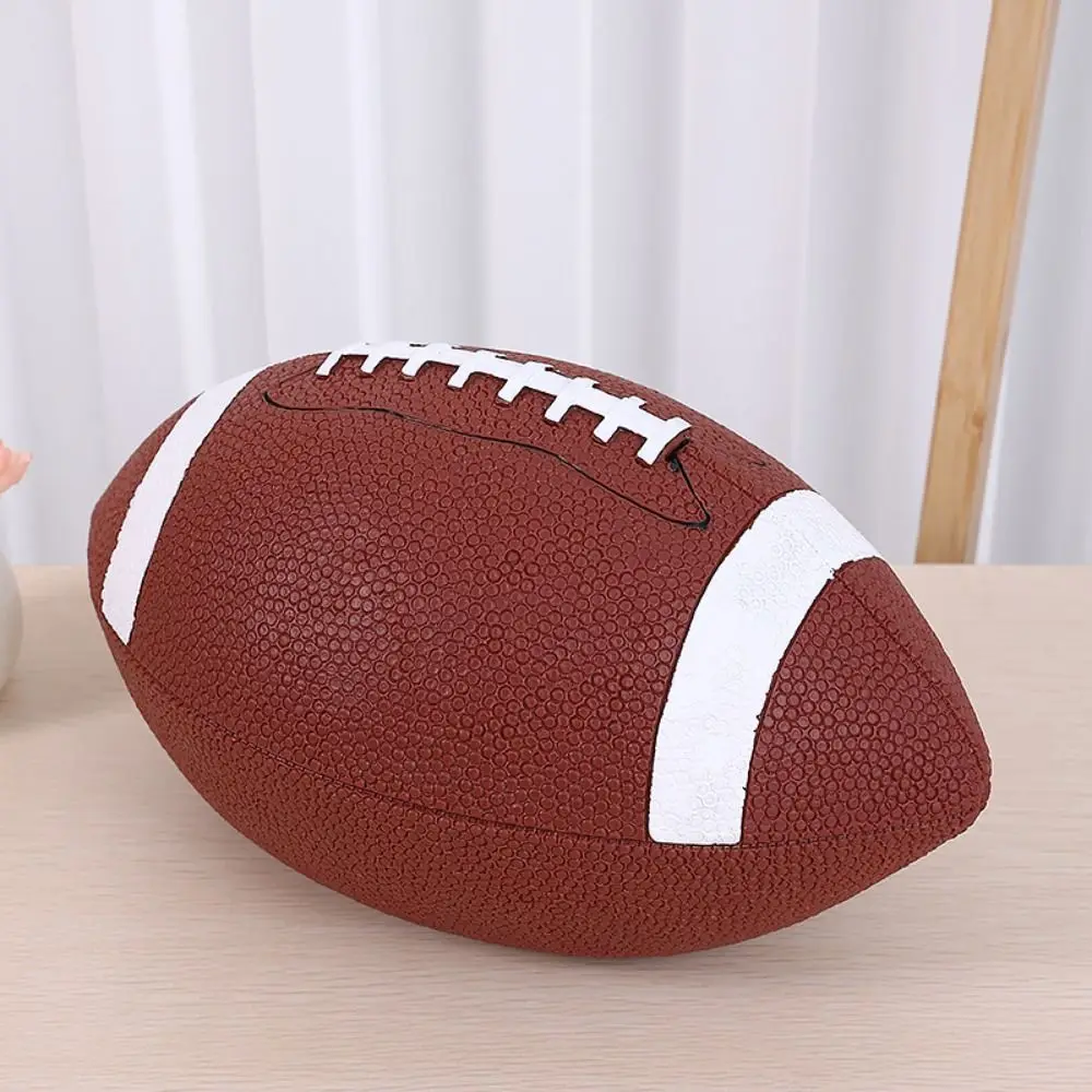 Tanque de poupança de moedas de futebol de rugby, tanque de dinheiro de rugby de grande capacidade, durável, fofo, caixa de armazenamento para crianças, decoração de mesa