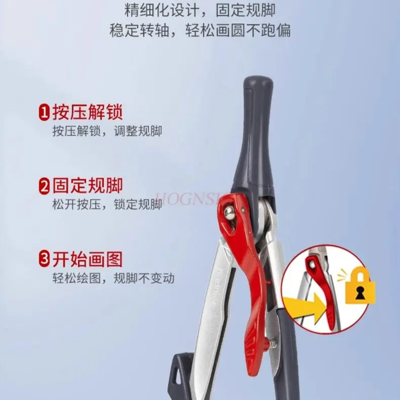 3 Stück/Set Innovatives intelligentes Kompassset mit multifunktionalem Prüfungszeichnungswerkzeug und Blei-Clip-Design