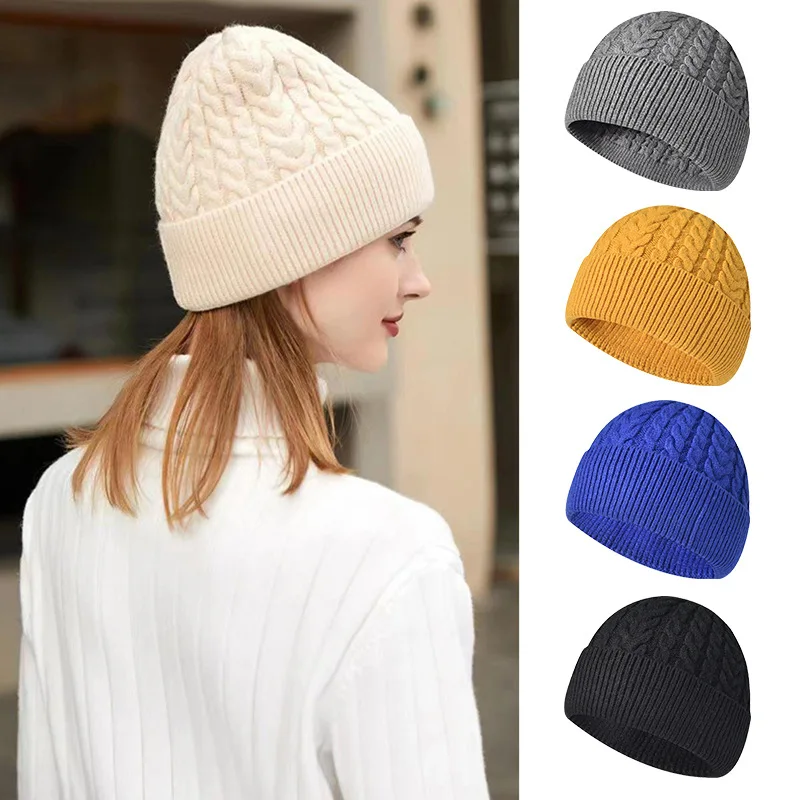 Outdoor Cycling Ear Protection Warmth Peaked Cap Casual Fashion Winter Warm Crochet Beanie Baggy Cap Cheap Dropshipping Unisex