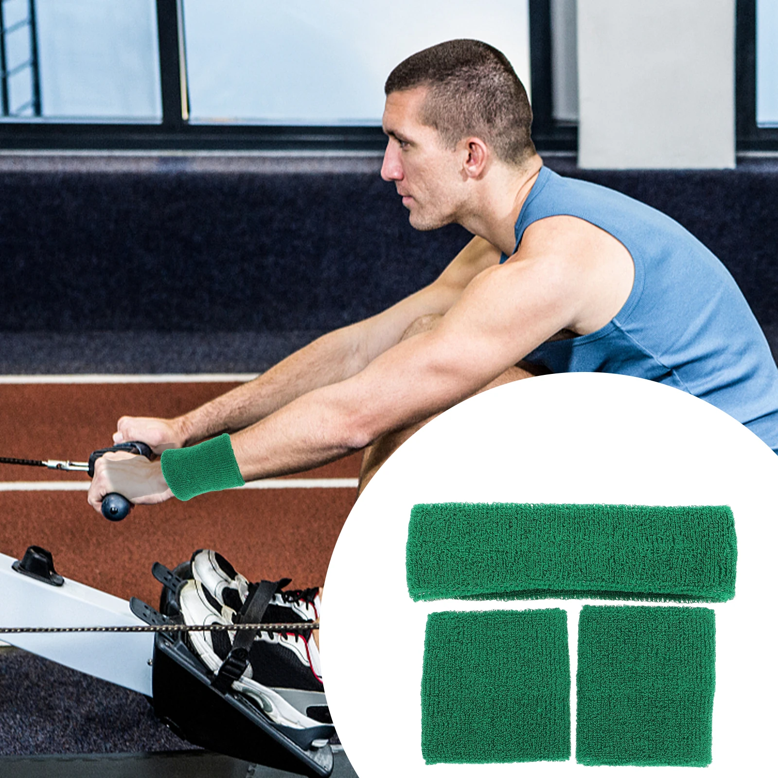 

1 Set Sports Headband Wristband Sweat-Absorbing Fitness Accessories For Yoga Tennis Basketball Outdoor Activities Comfortable