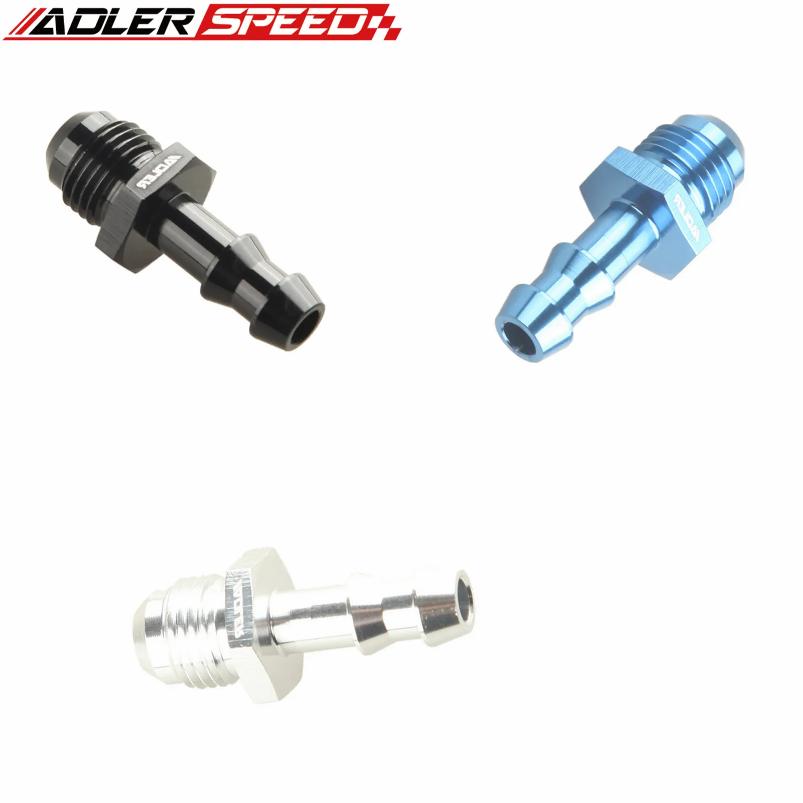 

ADLER SPEED -4 AN AN4 Male Flare To 6mm Hose Barb Fitting Adapter Straight Blue/Silver/Black