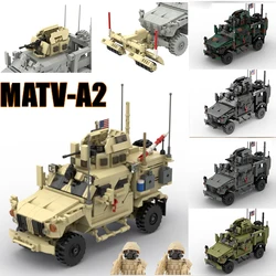 MOC Military US MA-TV Vehicle Building Block Afghanistan War Special Soldier Weapon Off-road Combat Armored Car Bricks Kids Toys