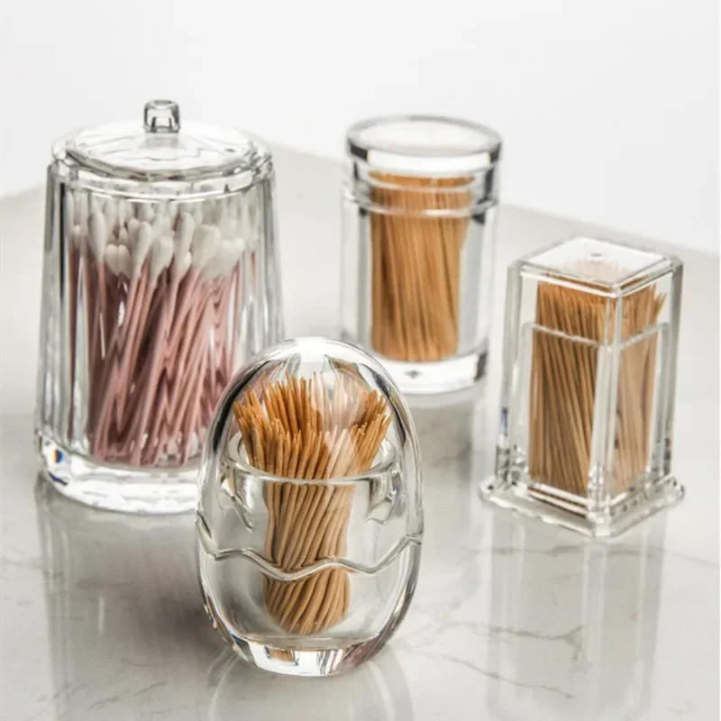 

1Pcs Toothpick Holder Thickened Acrylic Transparent Square Portable Creative Convenient Life Home Living Room Storage Box