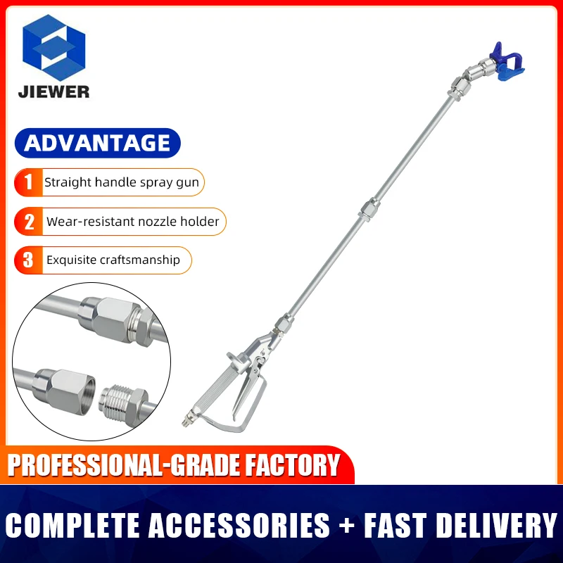 30/60CM Airless Paint Sprayer Spray Gun Tip Extension Pole Rod With 517 Nozzle Adapter For G r a c  Titan Wagner