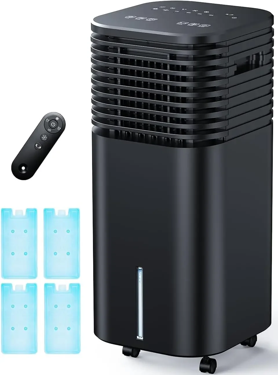 Air Conditioners, Evaporative Air Cooler w/4 Modes & 3 Speeds, 15H Timer for Smart Auto-off, 2-Gal Tank for 20H Cooling,17FT Rem