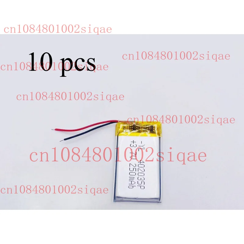 

Лоты 10 шт. 3,7 В 250 мАч 402035 Lipo Li Полимерная аккумуляторная батарея для часов
